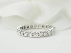 Alliance américaine en or blanc et diamants 0,75ct - Castafiore