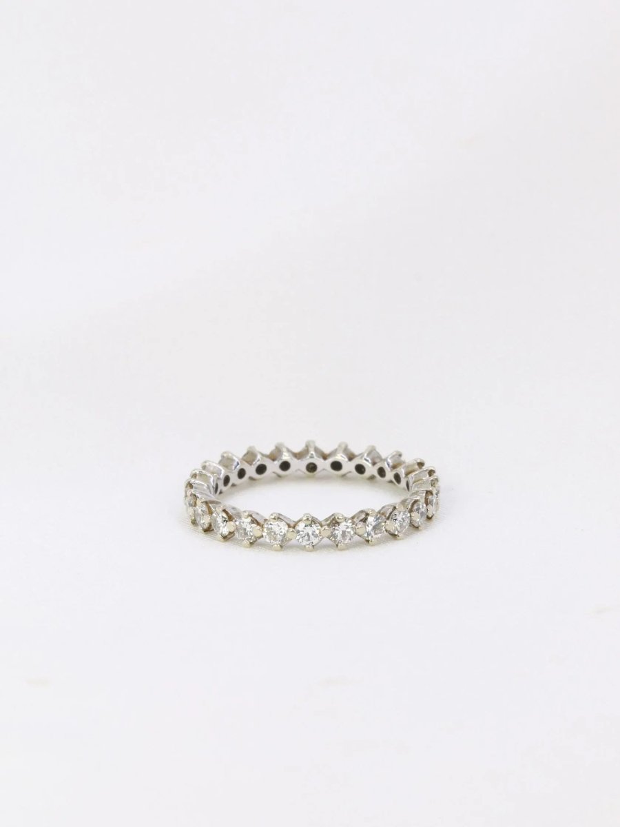 Alliance américaine en or blanc et diamants 1 ct - Castafiore