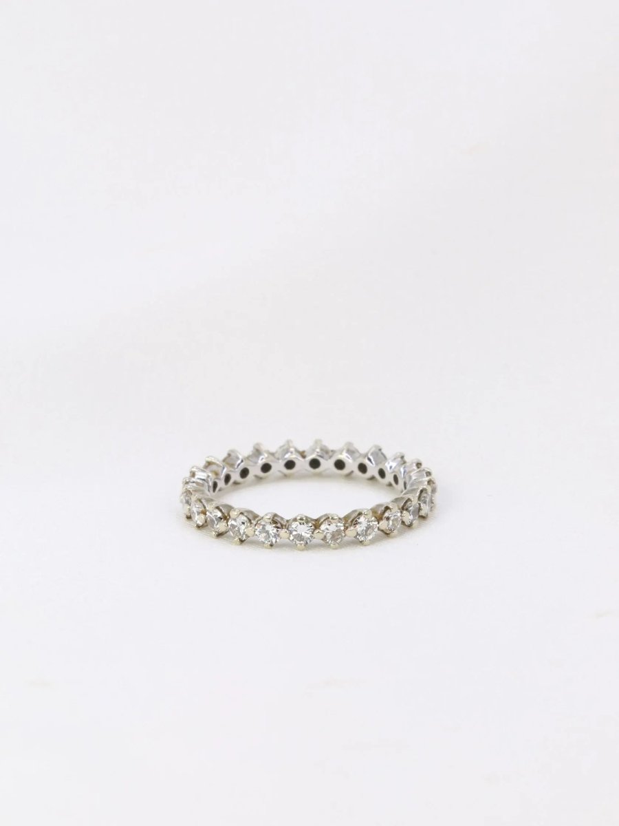 Alliance américaine en or blanc et diamants 1 ct - Castafiore