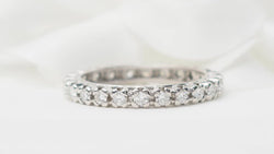 Alliance américaine en or blanc et diamants 1,20ct - Castafiore