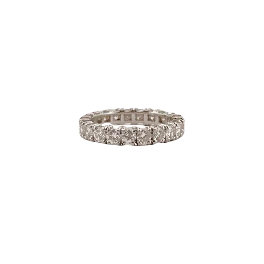 Alliance américaine en or blanc et diamants - Castafiore
