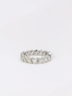 Alliance américaine en or blanc et diamants navette 2,55 ct - Castafiore