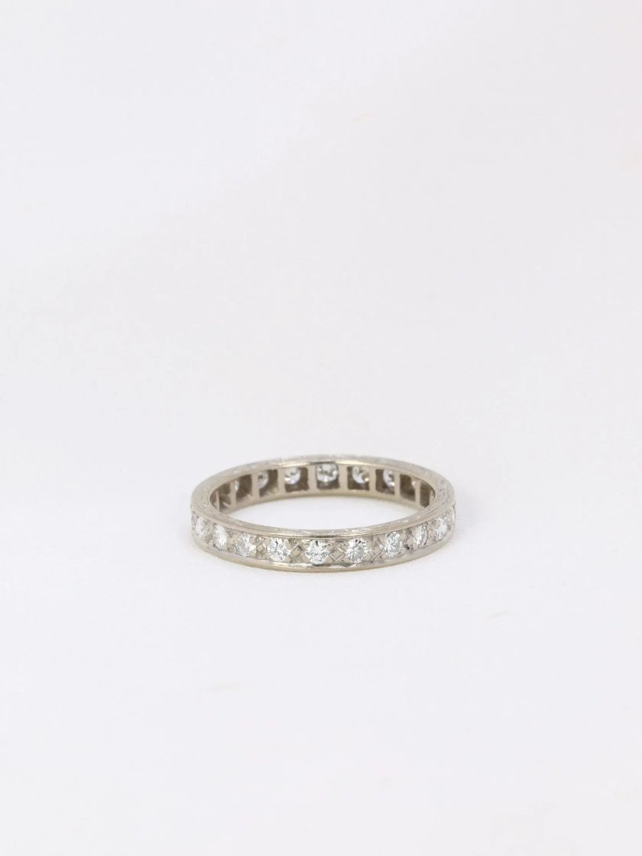 Alliance américaine en platine et diamants 0,55 ct - Castafiore