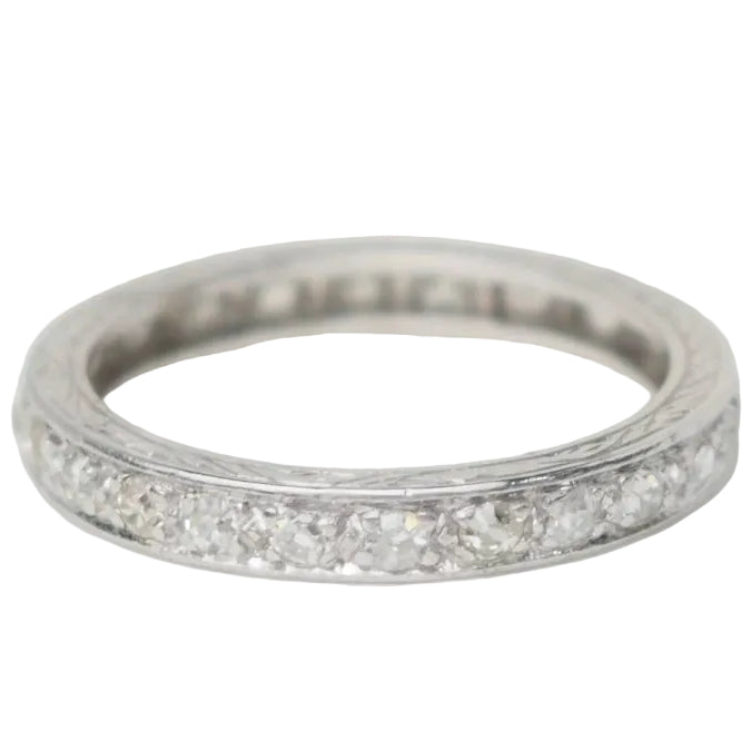 Alliance américaine en platine et diamants 0.80ct - Castafiore