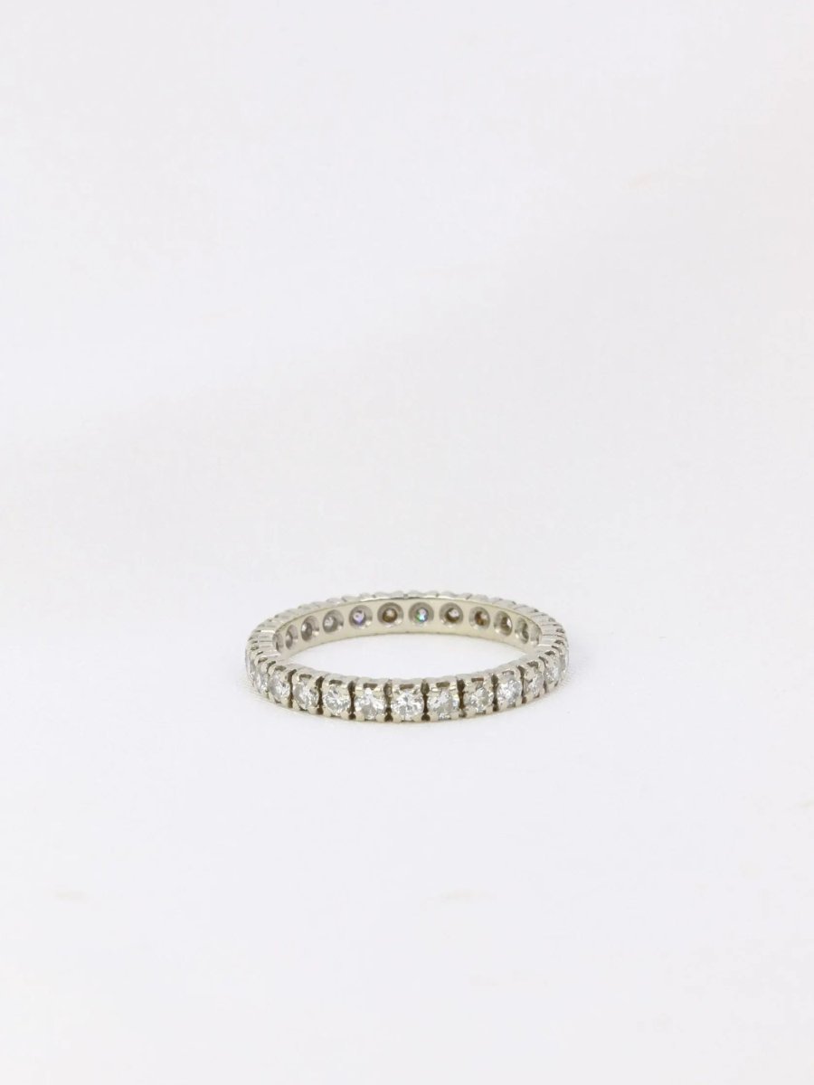 Alliance américaine or blanc diamants 1,35 ct - Castafiore