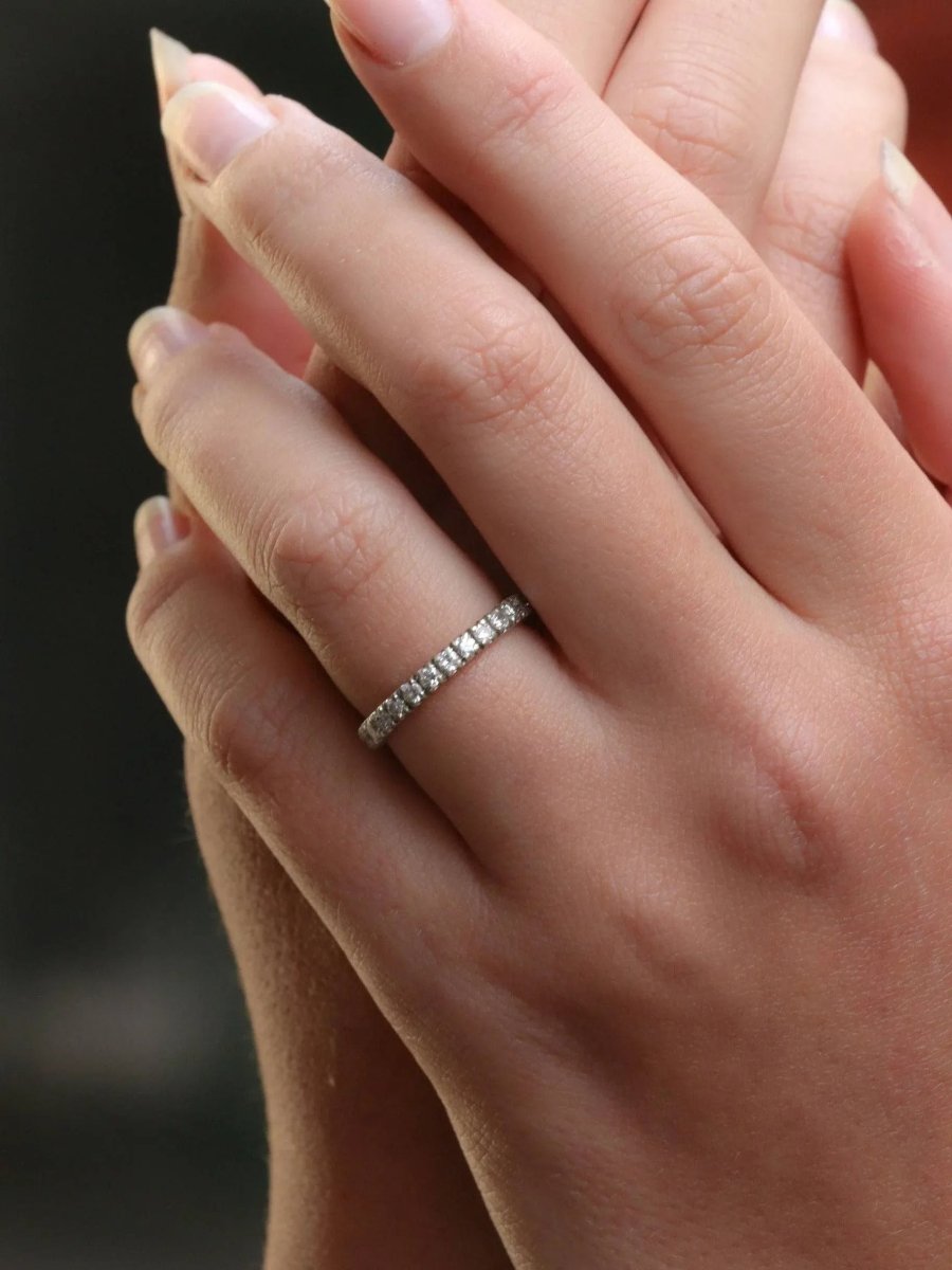 Alliance américaine or blanc diamants 1,35 ct - Castafiore