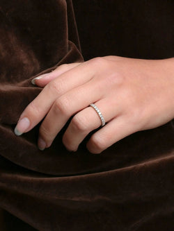 Alliance américaine or blanc diamants 1,35 ct - Castafiore