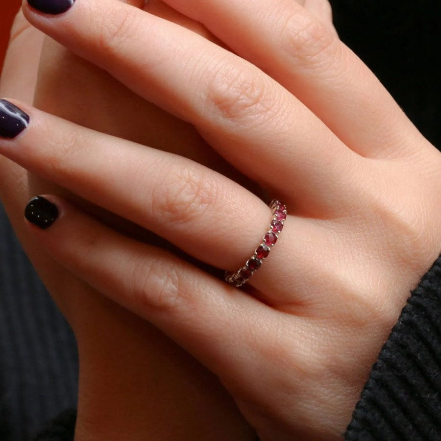 Alliance américaine or blanc rubis 1,9 ct - Castafiore