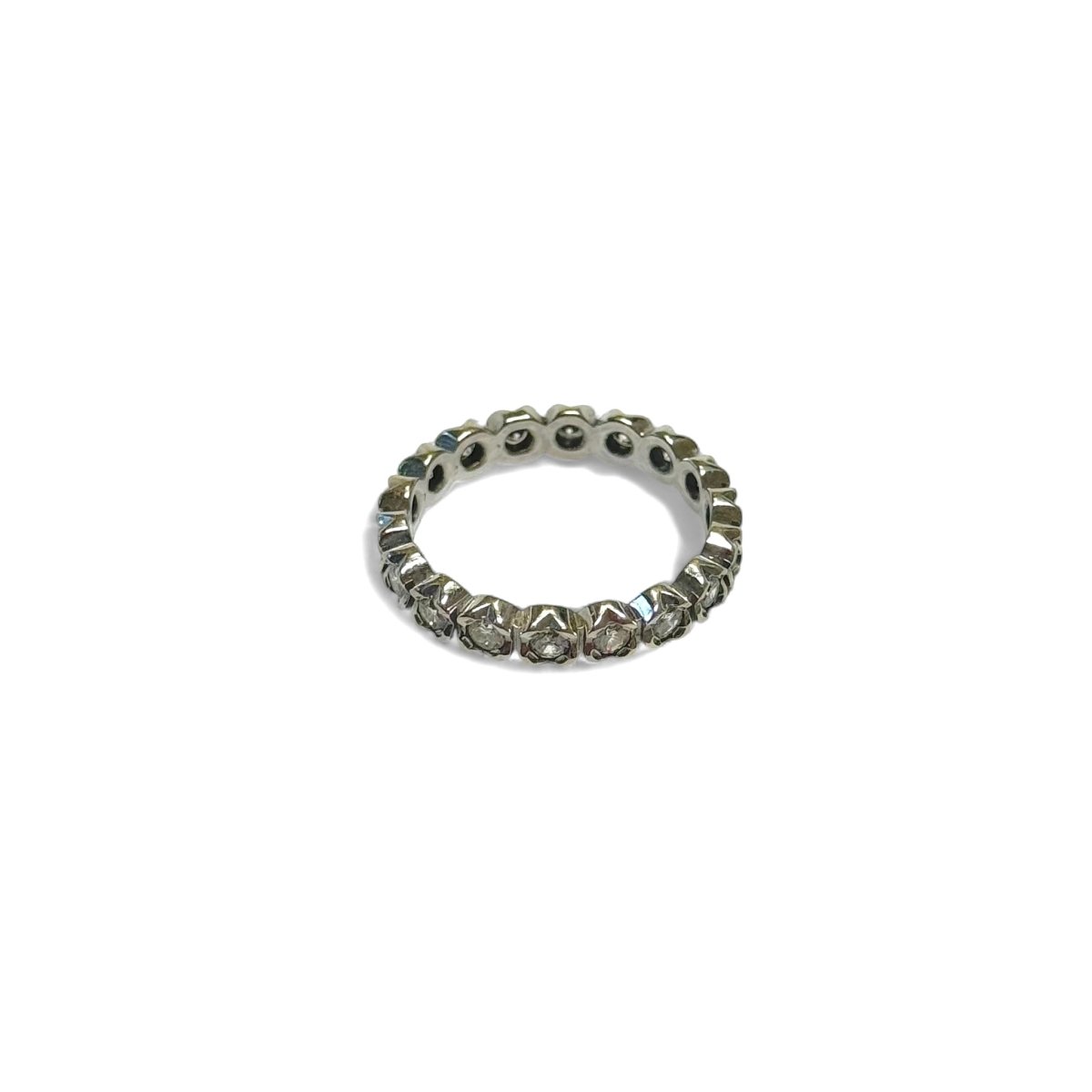 Alliance américaine or gris et diamants - Castafiore
