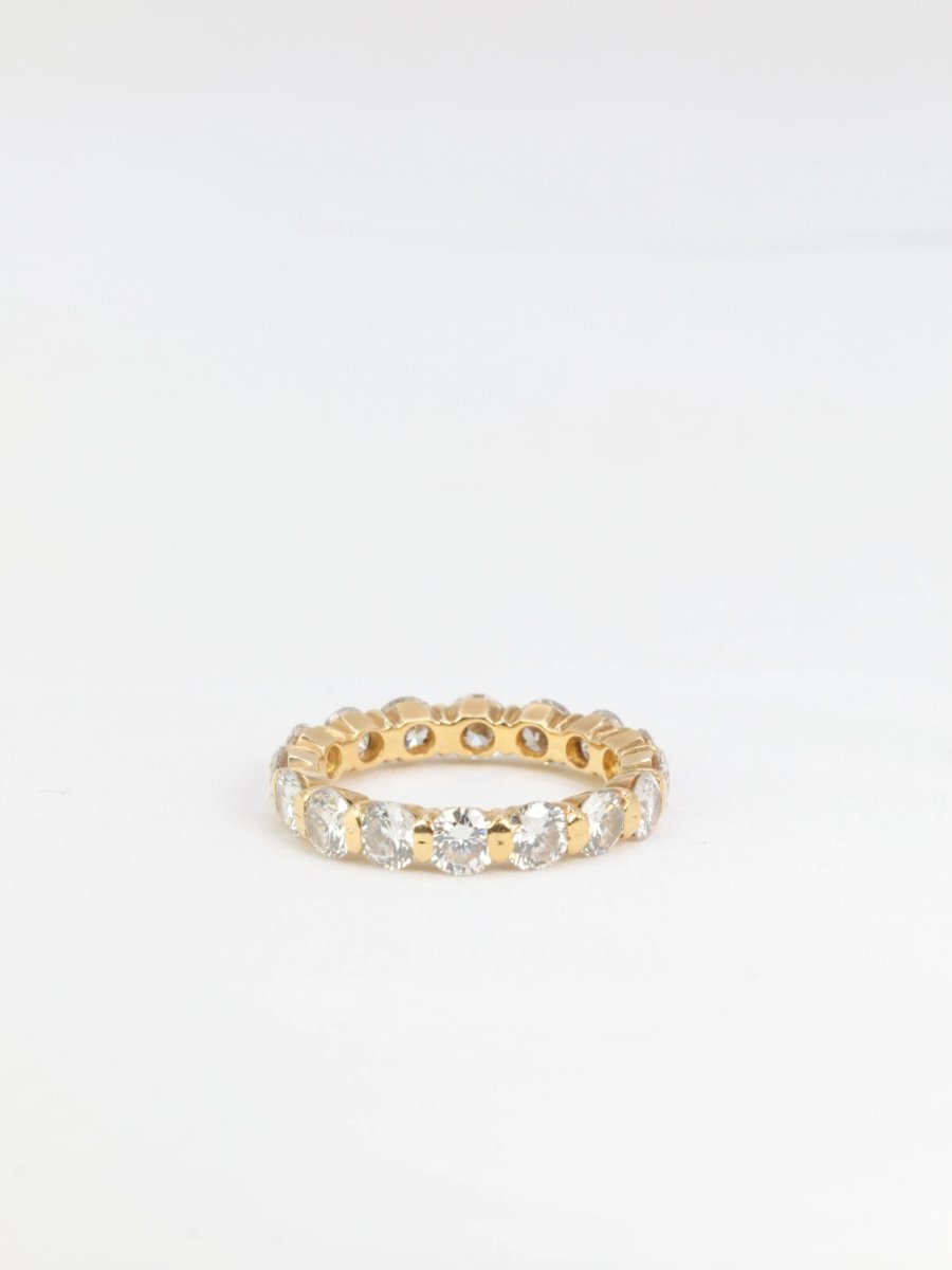 Alliance américaine vintage en or jaune et diamants - Castafiore