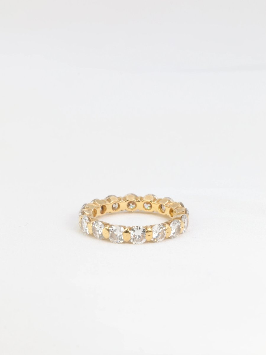 Alliance américaine vintage en or jaune et diamants - Castafiore