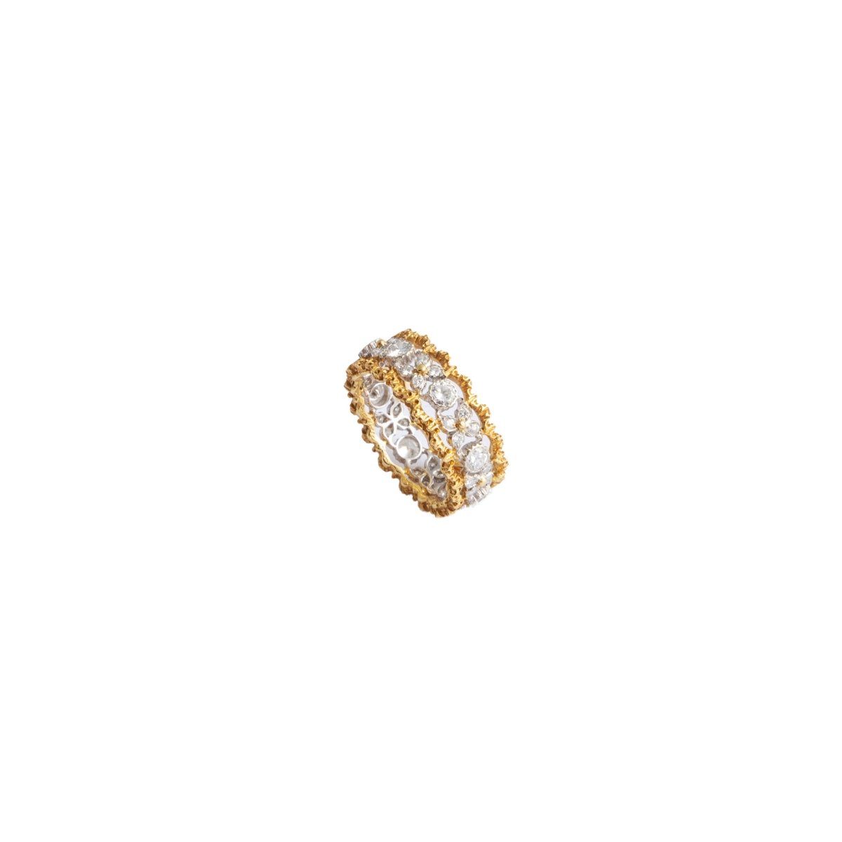 Alliance BUCCELATTI - bague en or jaune et diamants - Castafiore