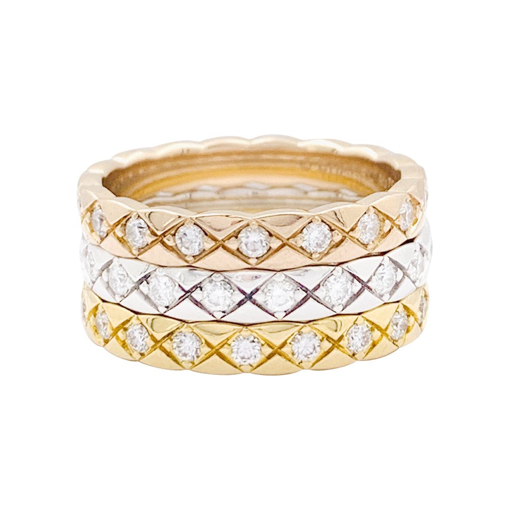 Alliance CHANEL, "Coco Crush" en or rose et diamants. - Castafiore