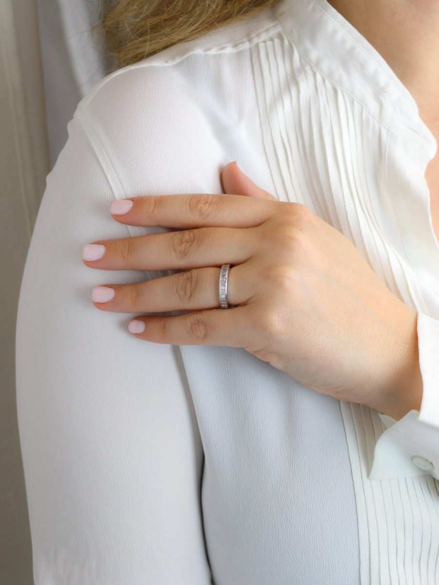 Alliance diamants baguette or blanc 3,50 carats - Castafiore