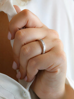 Alliance diamants baguette or blanc 3,50 carats - Castafiore