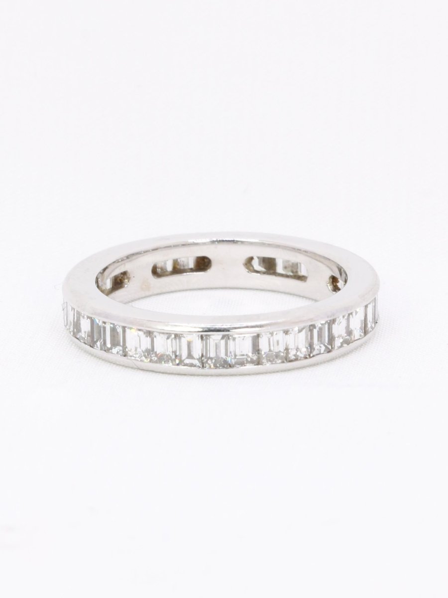 Alliance diamants baguette or blanc 3,50 carats - Castafiore
