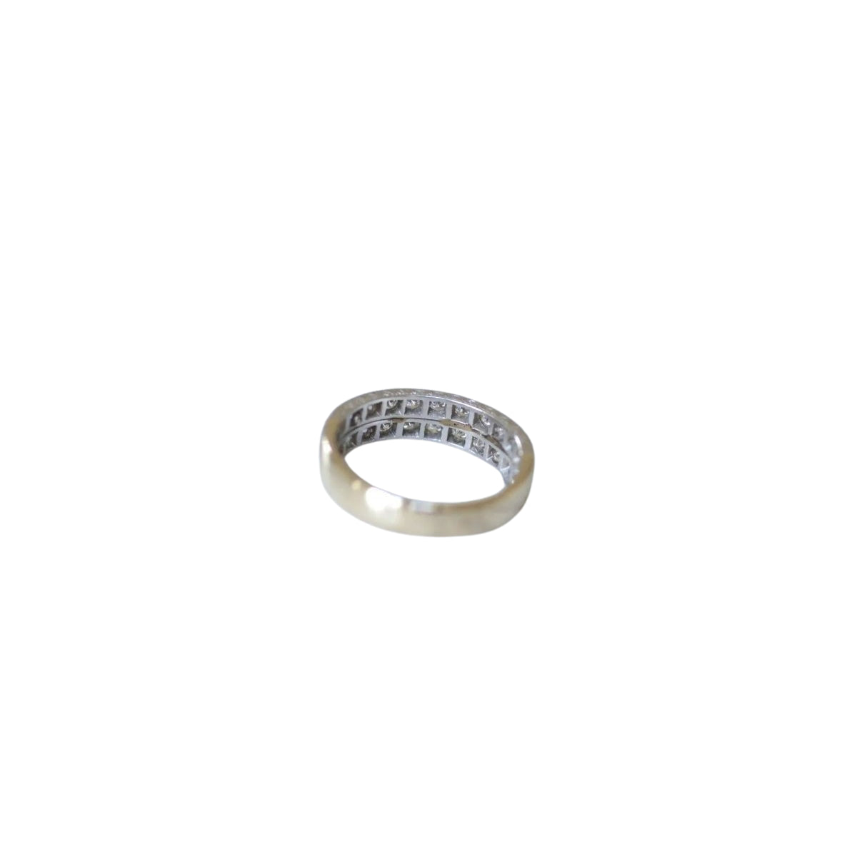 Alliance Diamants Double Anneau Art Déco - Castafiore