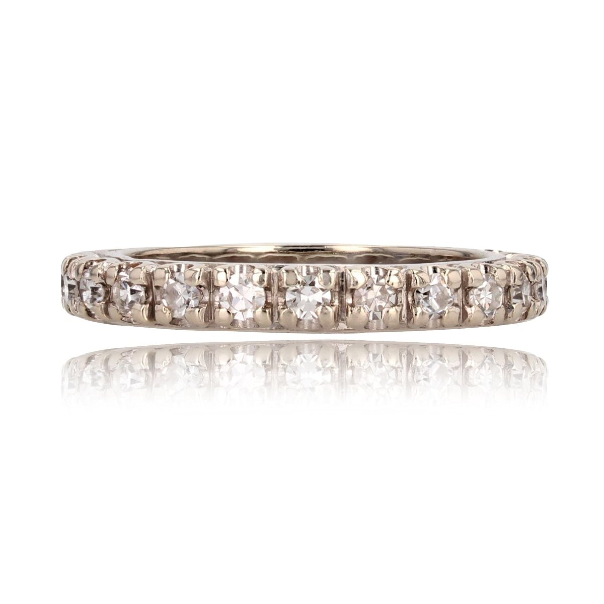 Alliance diamants sertis griffes - Castafiore