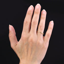 Alliance double or jaune ciselé