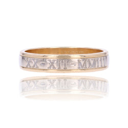 Alliance DUO Gravée en or jaune et or blanc - Castafiore