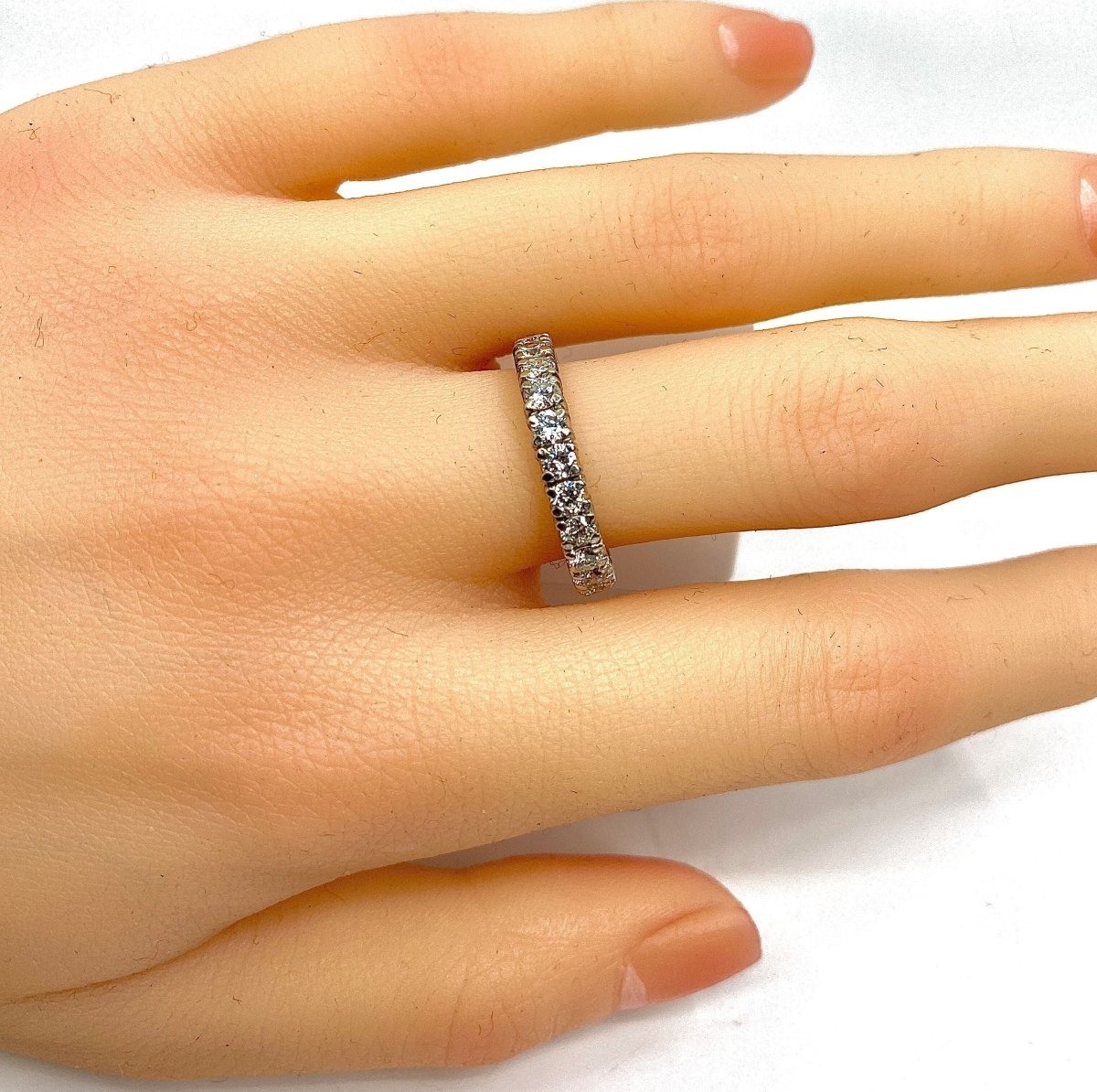 Alliance en or blanc et diamant - Castafiore