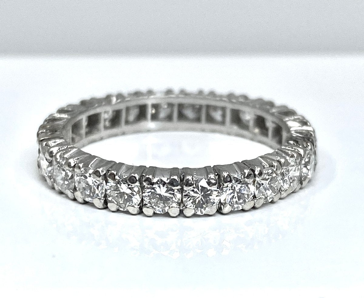 Alliance en or blanc et diamant - Castafiore