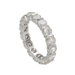 Alliance en or gris 18 Cts avec 2,40 Cts de diamants H - VS. Taille 50 - Castafiore