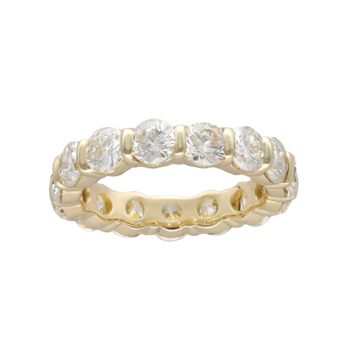 Alliance en or jaune 18 Cts avec 3,30 Cts de diamants G - VS. Taille 50 - Castafiore