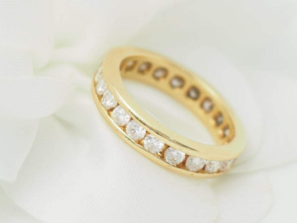 Alliance tour complet en or jaune et diamants 1,32ct - Castafiore