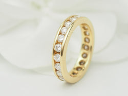 Alliance tour complet en or jaune et diamants 1,32ct - Castafiore