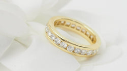 Alliance tour complet en or jaune et diamants - Castafiore