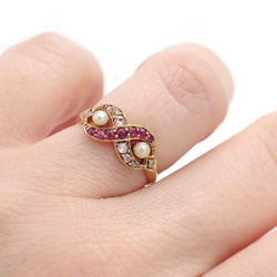 Ancienne bague symbole infini en or - Castafiore