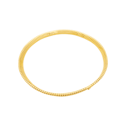 Collier Bulgari, "Tubogas" or jaune et diamants.