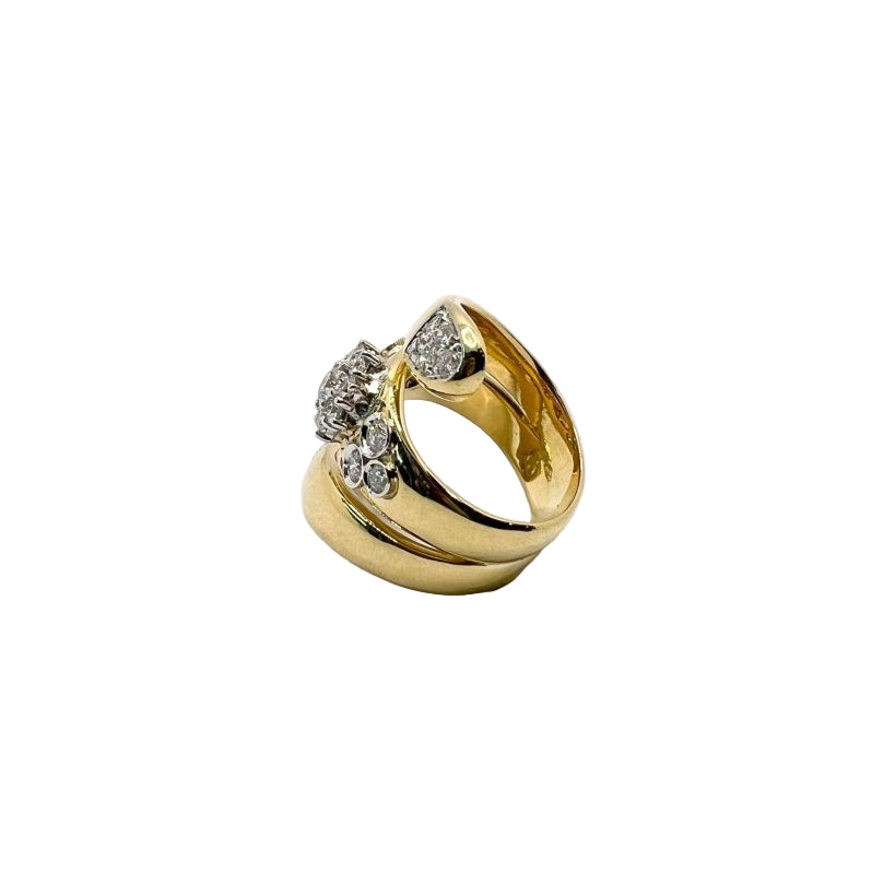 Anello oro 18 kt con diamanti naturali - Castafiore