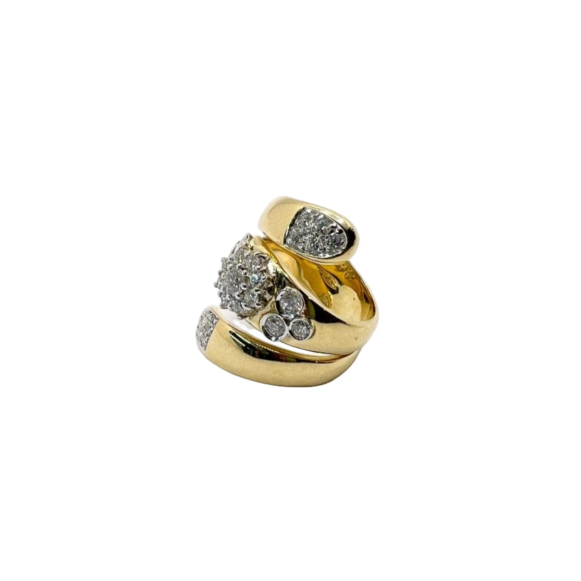 Anello oro 18 kt con diamanti naturali - Castafiore