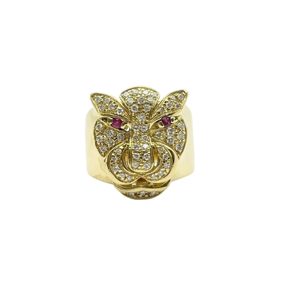 Anello oro 18KT con rubini naturali e diamanti naturali ct 0.70 VVS G - Castafiore