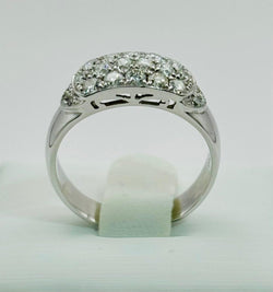 ANILLO DE ORO BLANCO CON PAVÉ DE DIAMANTES - Castafiore