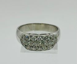ANILLO DE ORO BLANCO CON PAVÉ DE DIAMANTES - Castafiore