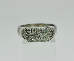 ANILLO DE ORO BLANCO CON PAVÉ DE DIAMANTES - Castafiore