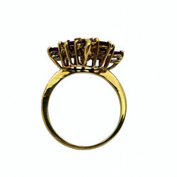 ANILLO EN ORO CON RUBÍES Y DIAMANTES - Castafiore