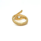 Antique Diamond Coiled Snake Engraved Ring - Castafiore