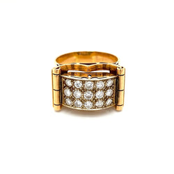 Art Deco 1.50 Carat Diamond Gold Band Ring - Castafiore