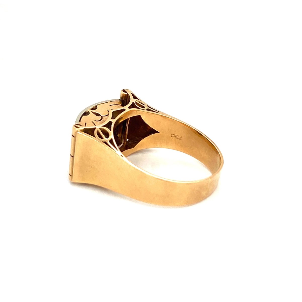 Art Deco 1.50 Carat Diamond Gold Band Ring - Castafiore
