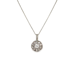 Art Deco 2.10 Carat Diamond Pendant Necklace - Castafiore