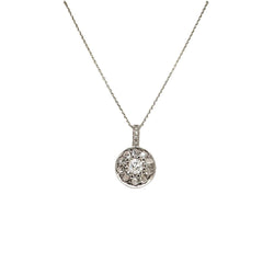 Art Deco 2.10 Carat Diamond Pendant Necklace - Castafiore