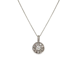 Art Deco 2.10 Carat Diamond Pendant Necklace - Castafiore