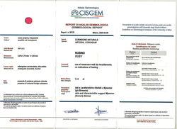 Art Deco Certified Unheated Burmese Ruby Diamond Gold Ring - Castafiore