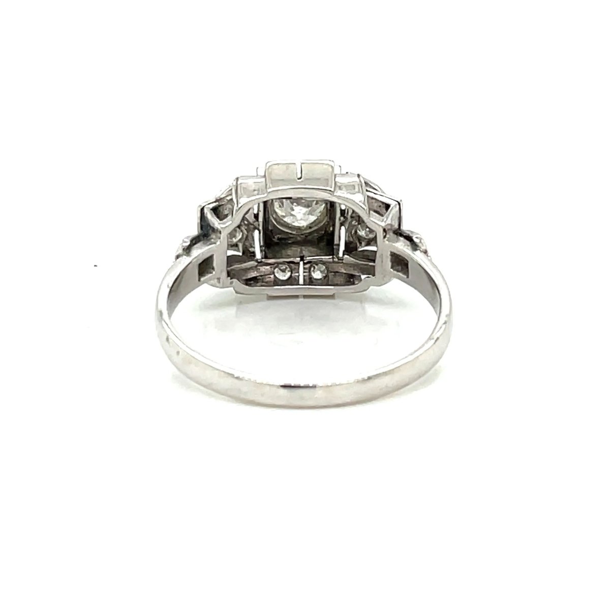 Art Deco Diamond Engagement Ring - Castafiore