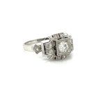 Art Deco Diamond Engagement Ring - Castafiore