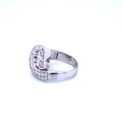 Art Deco Style Diamond Gold Bow Ring - Castafiore